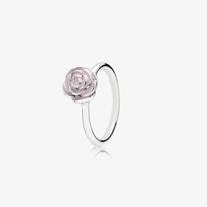 Pandora Rose Garden Pink Enamel Ring size 6